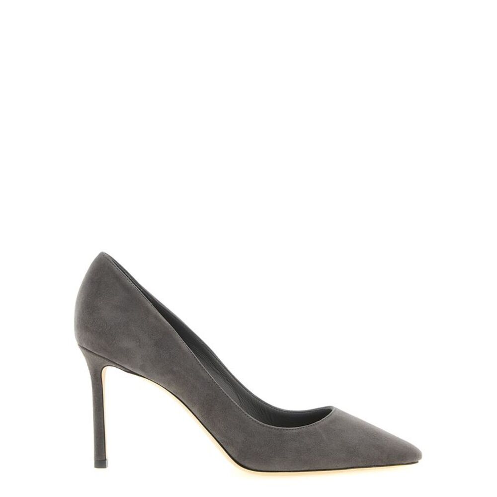 Jimmy Choo Gray Leather High Heel Women's Pumps